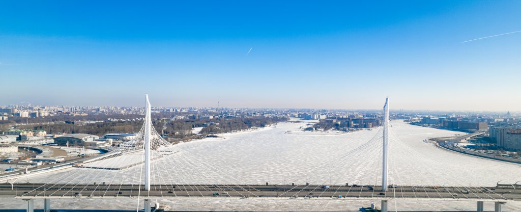 Мост ЗСД в СПБ, Санкт-Петербург - Фото с квадрокоптера