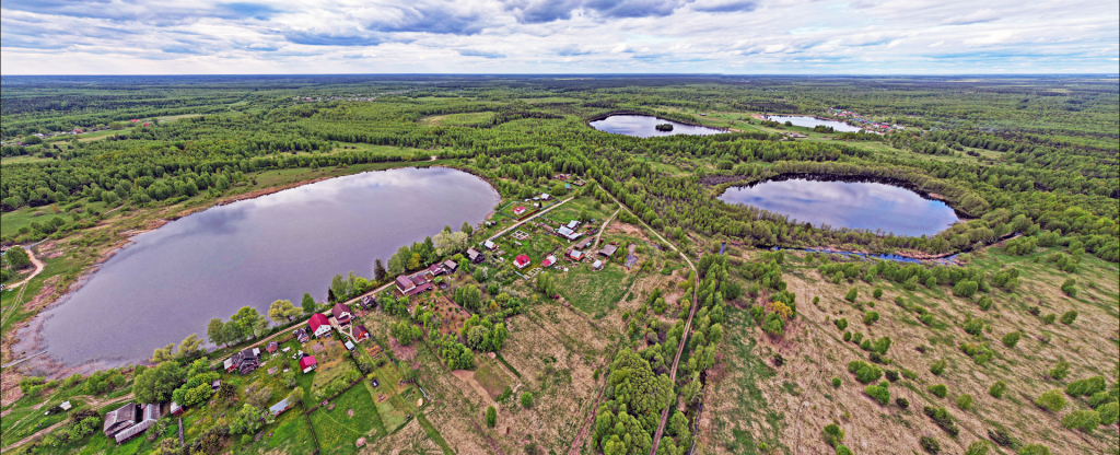 4 озера в Клепиковском районе, Спас-Клепики - Фото с квадрокоптера