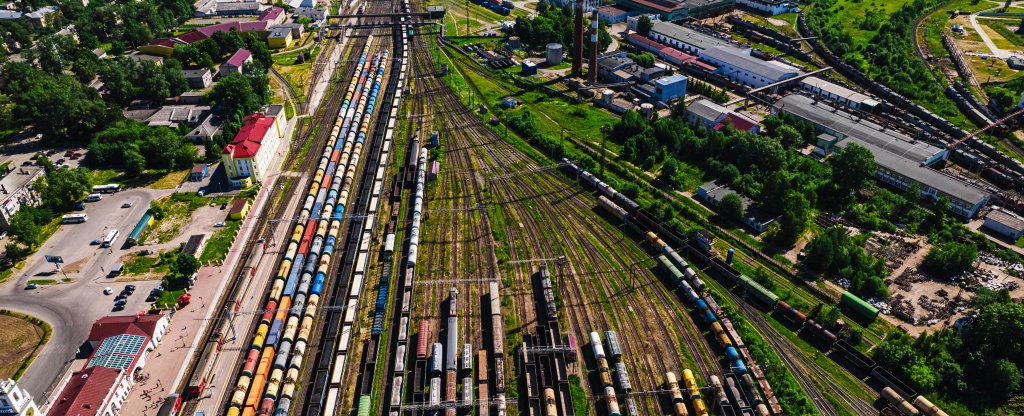 Сортировочная станция жд, Волхов - Фото с квадрокоптера