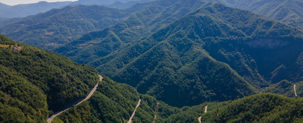 Mountain roads,  - Фото с квадрокоптера