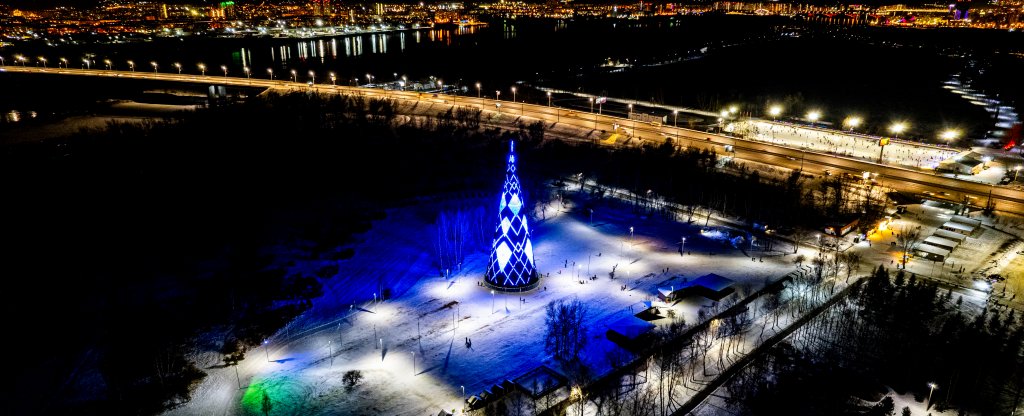 Новогодняя ёлка.,  - Фото с квадрокоптера