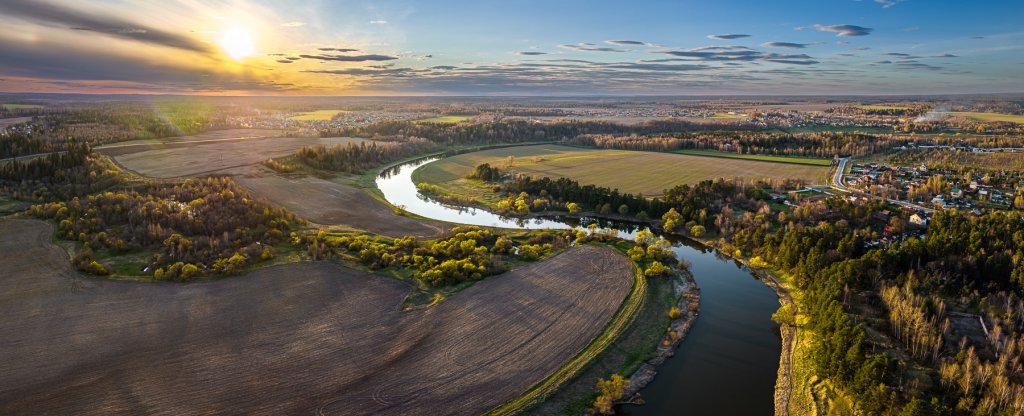 Москва река,  - Фото с квадрокоптера