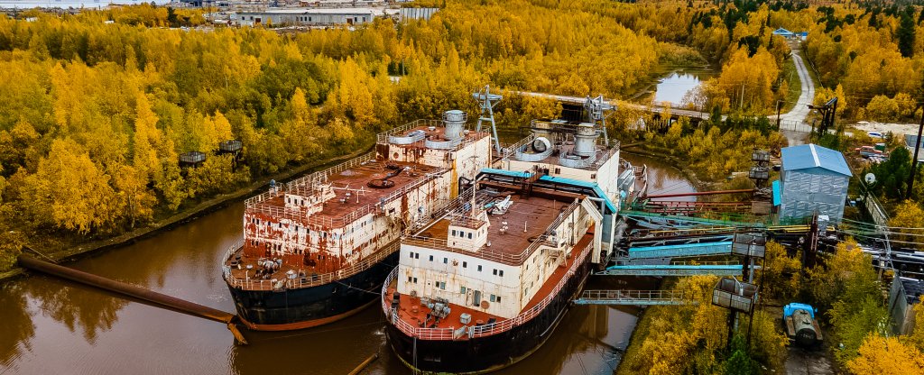 Надымская плавательная электростанция (ПЛЭС), Надым - Фото с квадрокоптера