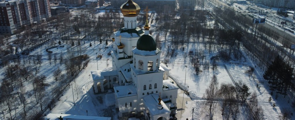 Храм в честь Благовещения Пресвятой Богородицы, Тюмень - Фото с квадрокоптера