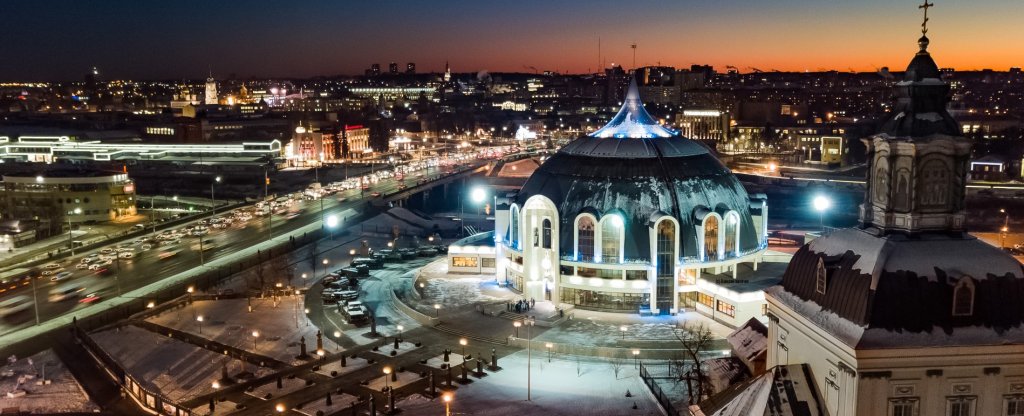 Музей оружия в Туле. Зима,  - Фото с квадрокоптера