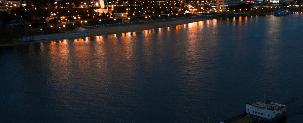 Volga night,  - Фото с квадрокоптера