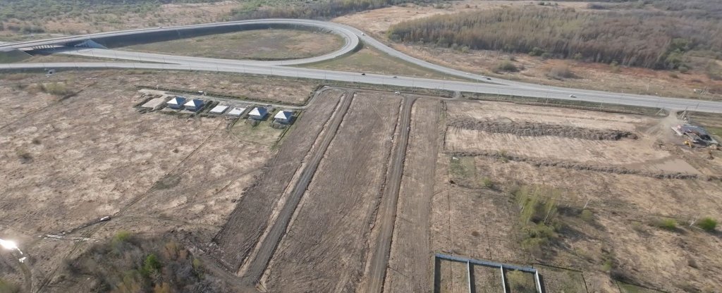 Будущий коттеджный микрорайон,  - Фото с квадрокоптера