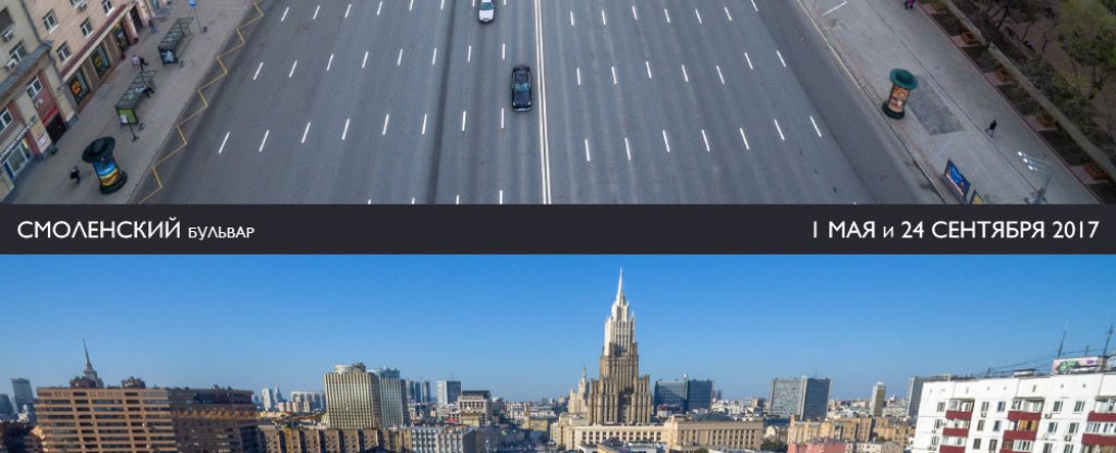 Садовое Кольцо. Было-стало., Москва - Фото с квадрокоптера