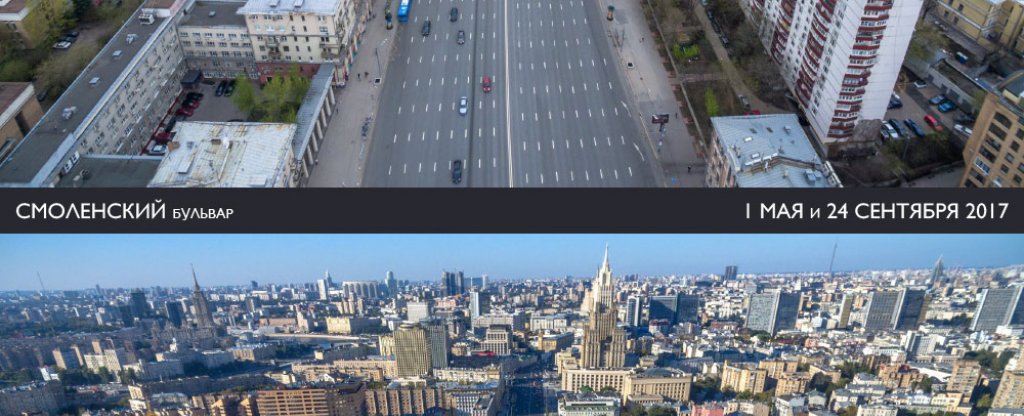 Садовое Кольцо. Было-стало., Москва - Фото с квадрокоптера