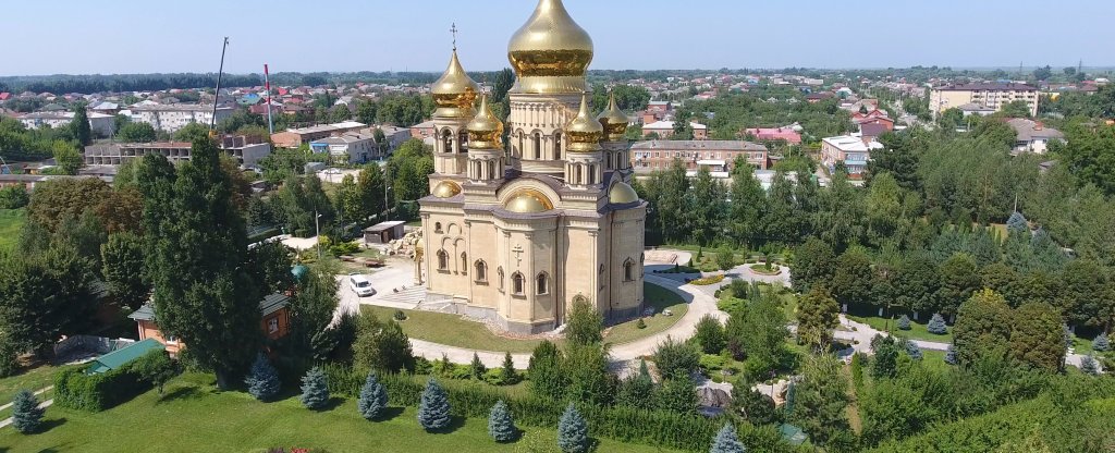 Храм в Славянске-на-Кубани,  - Фото с квадрокоптера