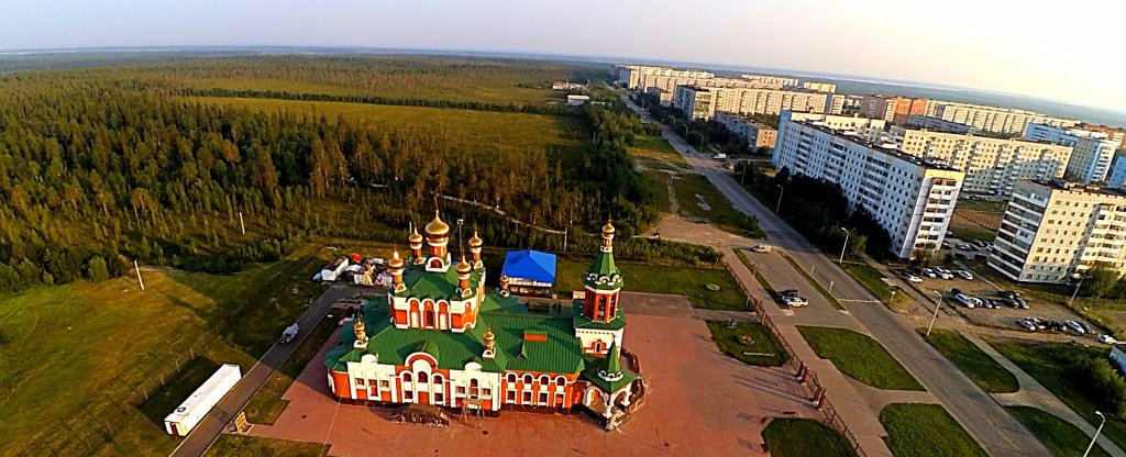 Усинский храм, Усинск - Фото с квадрокоптера