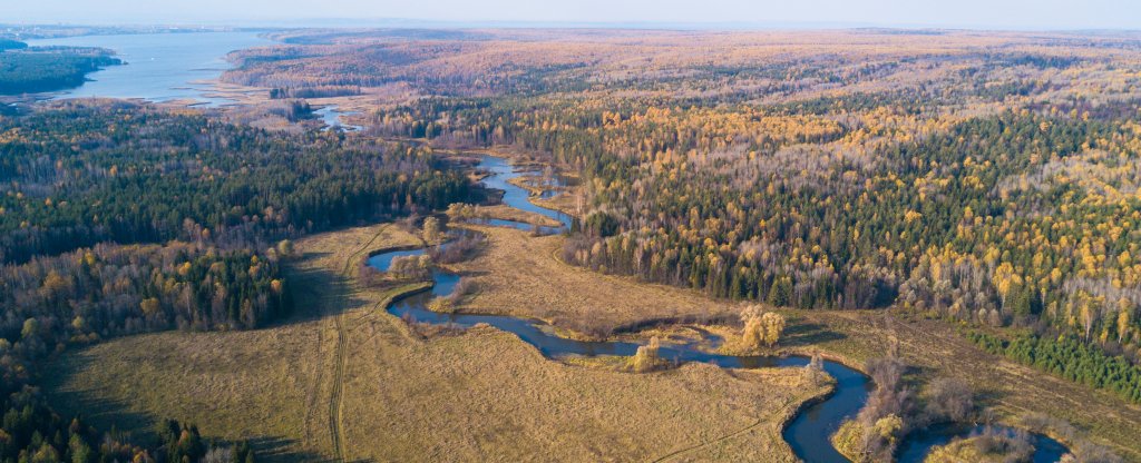 Река Сайгатка Чайковский район, Чайковский - Фото с квадрокоптера