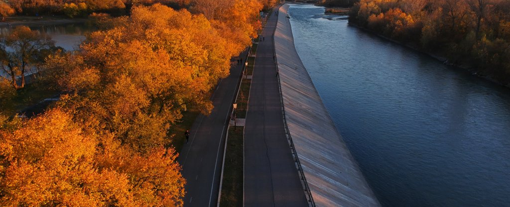 Яркая осень, Невинномысск - Фото с квадрокоптера