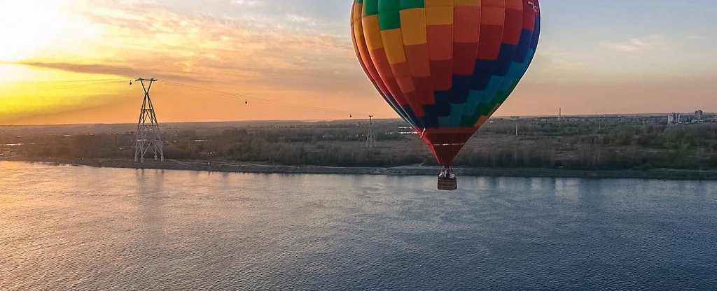 Полёт на воздушном шаре, Нижний Новгород - Фото с квадрокоптера