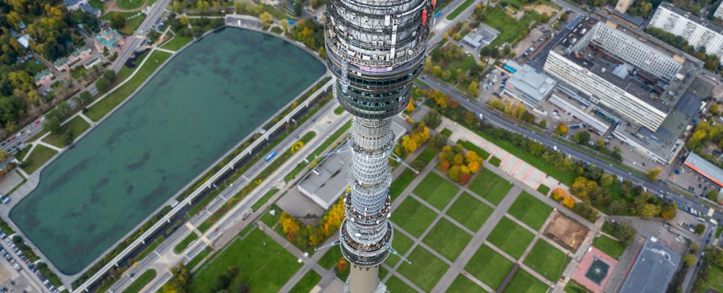 Останкинская башня фото сверху