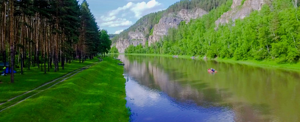 Низенько так...  у реки Ай,  - Фото с квадрокоптера