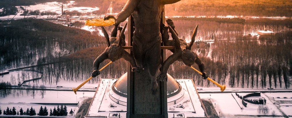 На закате,  - Фото с квадрокоптера