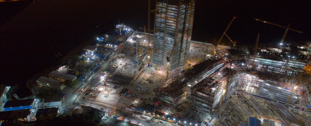 Стройка высочайшего здания Европы. Лахта Центр, Санкт-Петербург - Фото с квадрокоптера