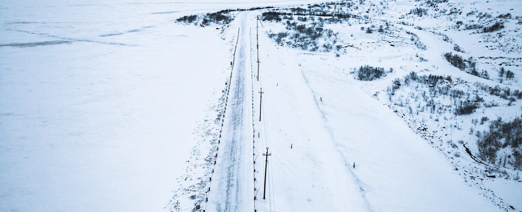 Дорога в териберку, Мурманск - Фото с квадрокоптера