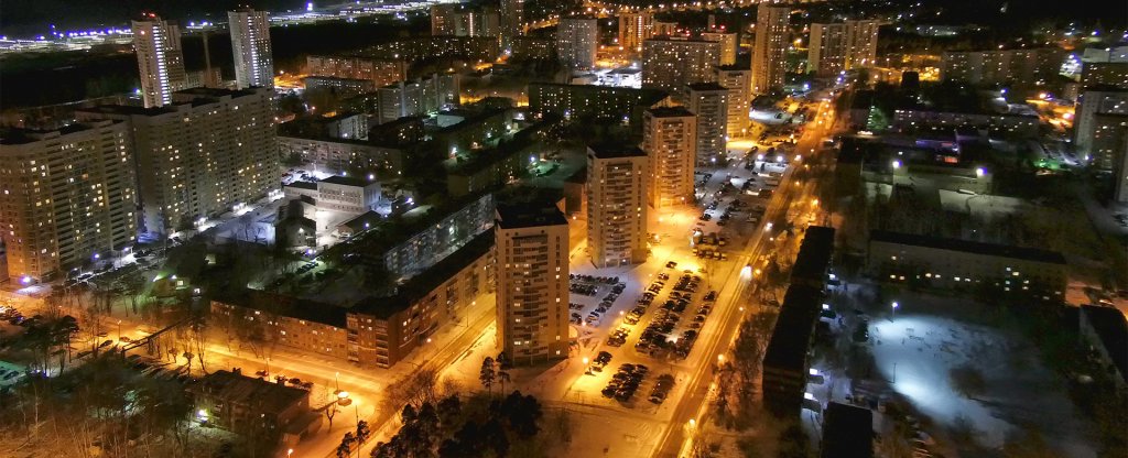 Ночной город 1, Екатеринбург - Фото с квадрокоптера