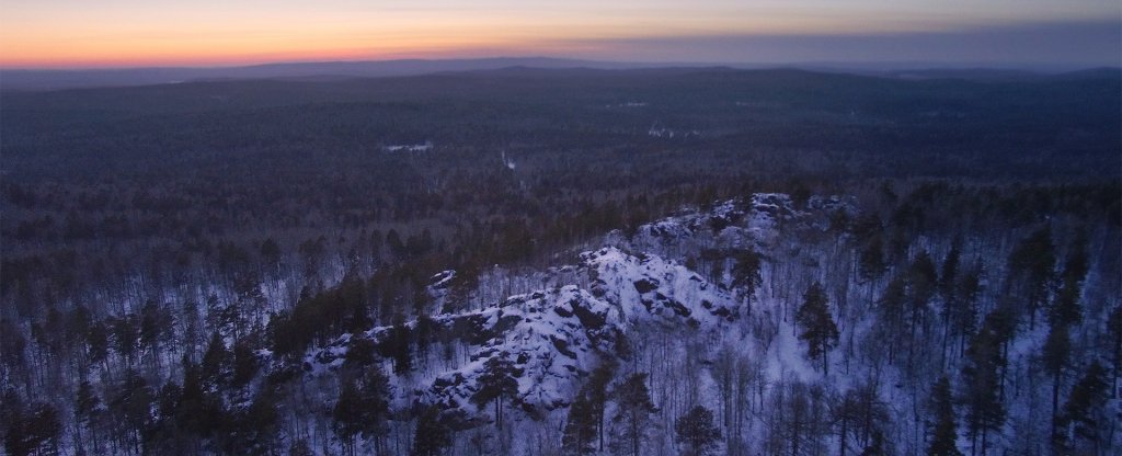 Постзакатное время на Азов горе,  - Фото с квадрокоптера