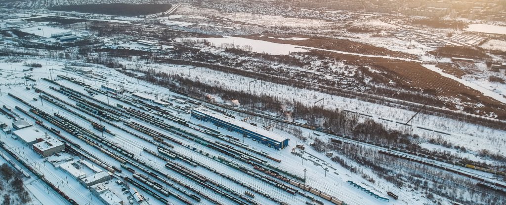 Сортировочная станция,  - Фото с квадрокоптера