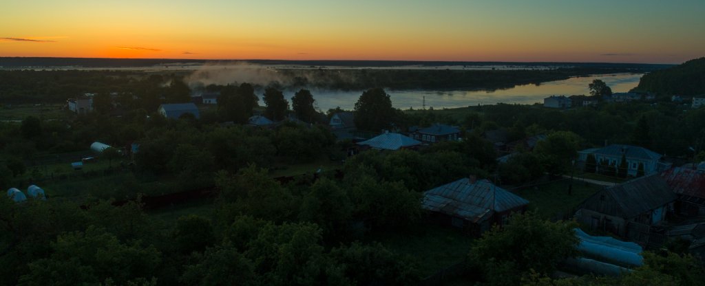 Рассвет в деревне,  - Фото с квадрокоптера