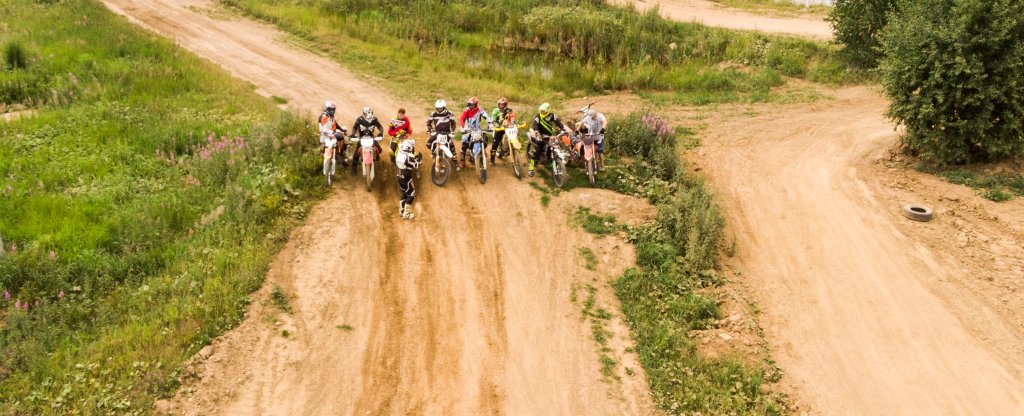 мотокрос,  - Фото с квадрокоптера