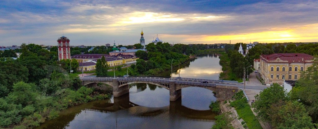 Вечерняя Вологда . Экспромт,  - Фото с квадрокоптера