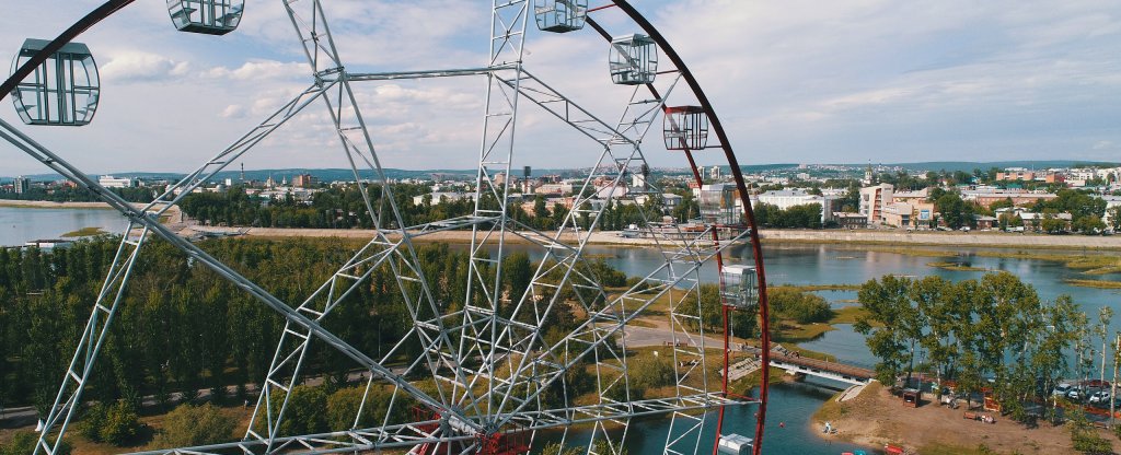 Колесо обозрения, Иркутск - Фото с квадрокоптера