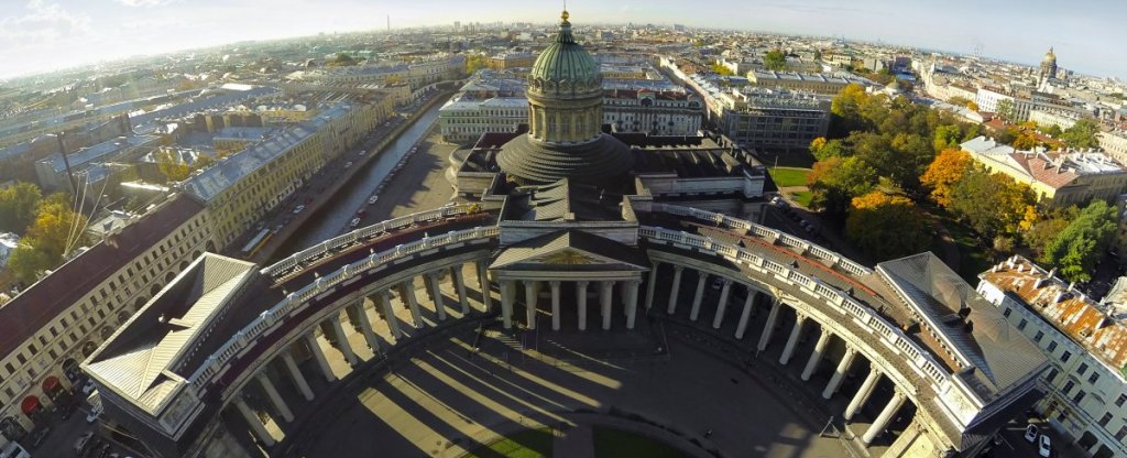 3d  панорама Казанский собор, Санкт-Петербург - Фото с квадрокоптера