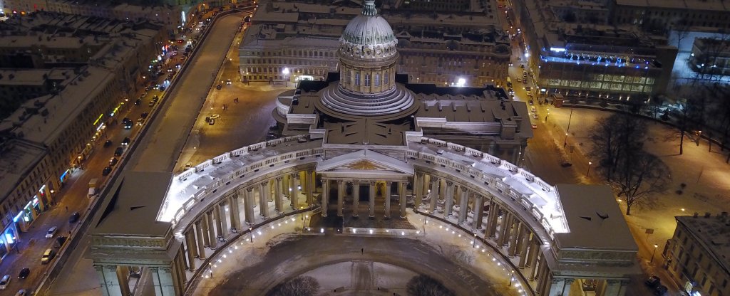 Казанский собор, Санкт-Петербург - Фото с квадрокоптера