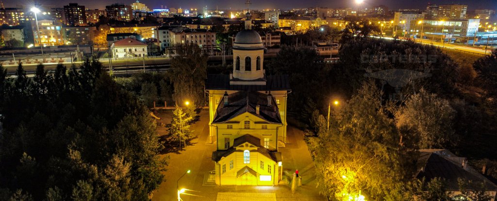 Вечерняя Вологда . Рождество-Богородицкий собор,  - Фото с квадрокоптера