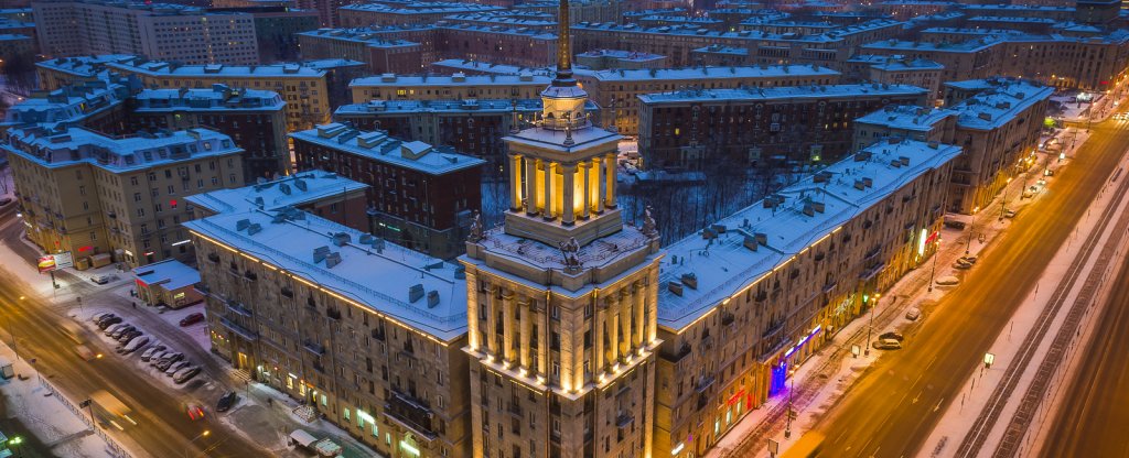 Сталинская высотка в Питере, Санкт-Петербург - Фото с квадрокоптера