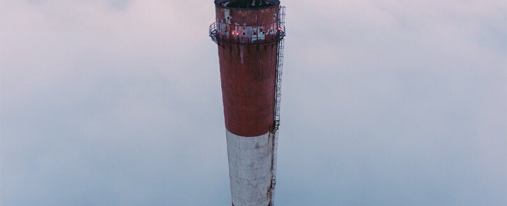 Труба ТГК-1 на рассвете,  - Фото с квадрокоптера