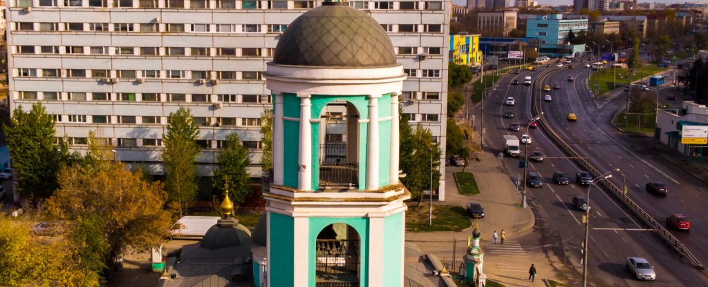 Храм Живоначальной Троицы Москва,  - Фото с квадрокоптера