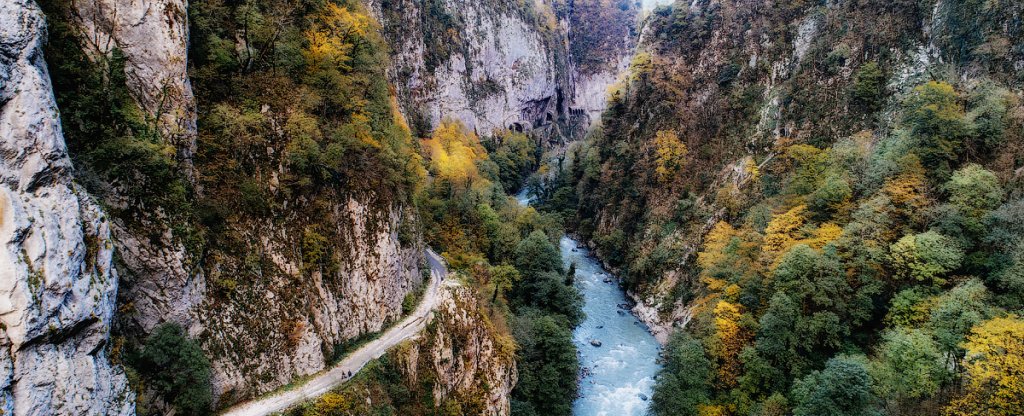 Сочи. Старая дорога на Красную поляну, Сочи - Фото с квадрокоптера