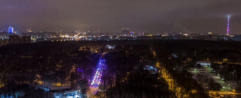 Москва, Парк Сокольники,  - Фото с квадрокоптера