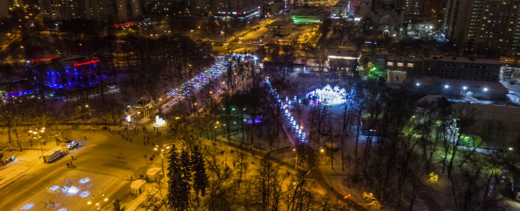 Москва, Парк Сокольники,  - Фото с квадрокоптера