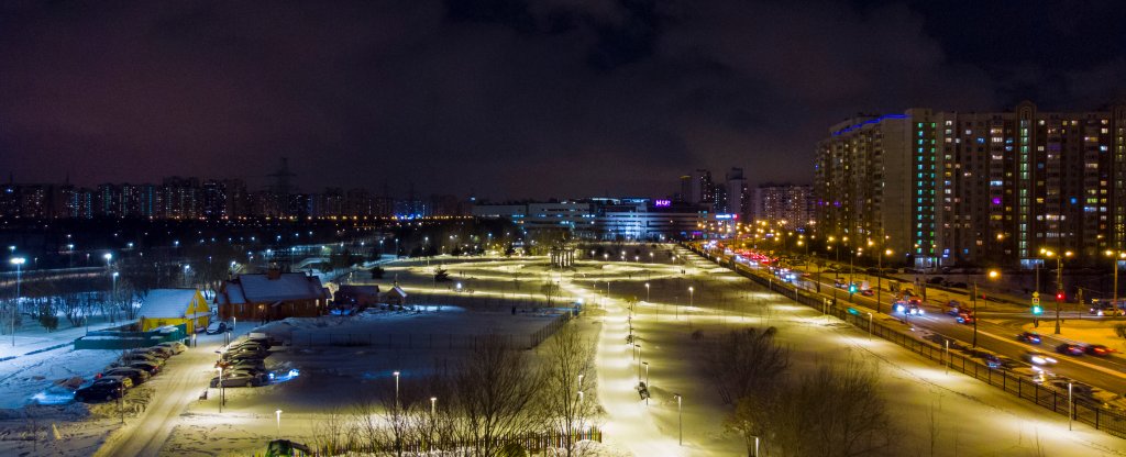 Москва, Марьино, набережная,  - Фото с квадрокоптера