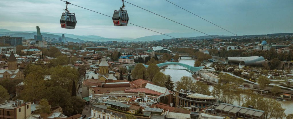 Старинный Тбилиси,  - Фото с квадрокоптера