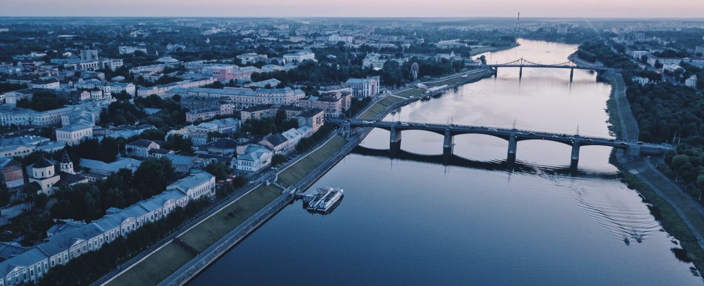 Панорама р.Волги в Твери, Тверь - Фото с квадрокоптера