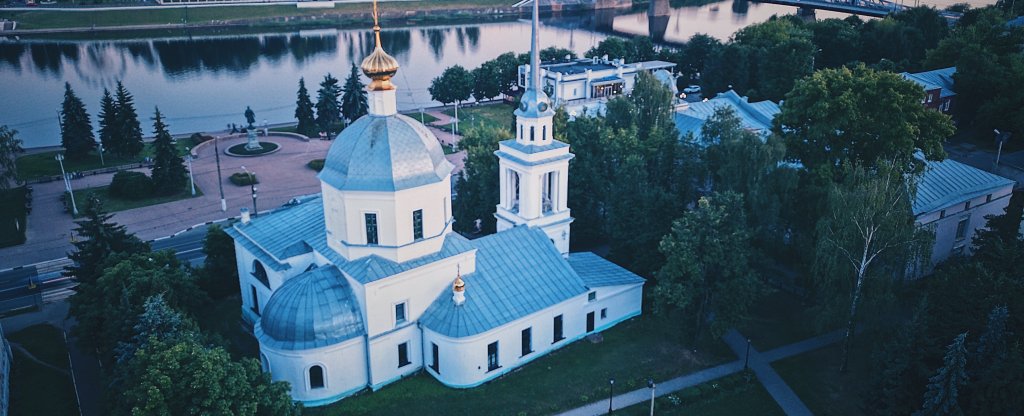 Воскресенская церковь. Тверь, Тверь - Фото с квадрокоптера