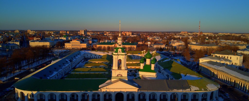 Храм Спаса-в-рядах, город Кострома,  - Фото с квадрокоптера