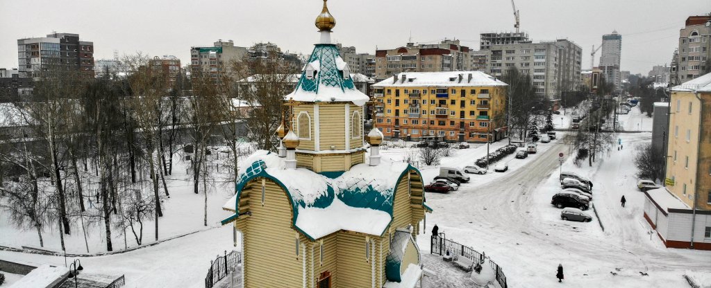 Часовня на Набережной Грина,  - Фото с квадрокоптера