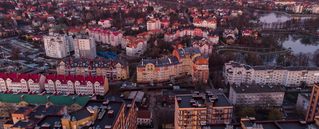 Вечерний город, Калининград - Фото с квадрокоптера