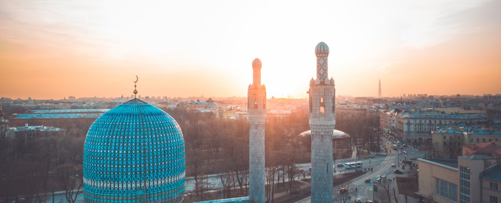 Мечеть на Петроградке, Санкт-Петербург - Фото с квадрокоптера
