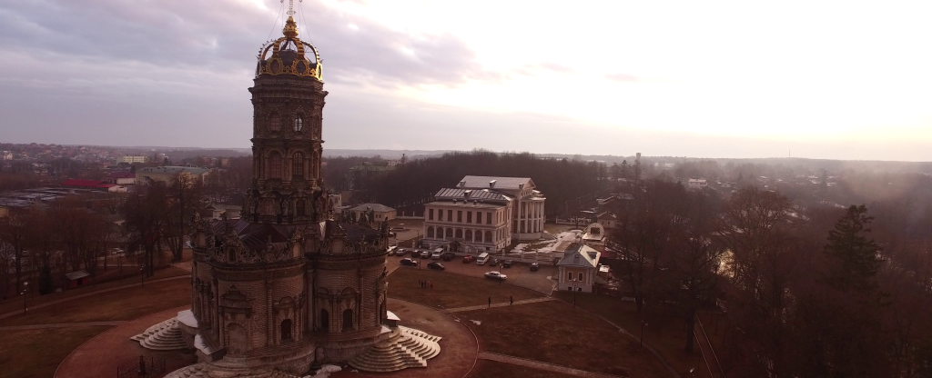 Церковь в Дубровицах, Подольск - Фото с квадрокоптера