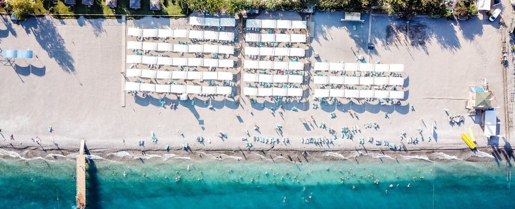 Пляж в Турции,  - Фото с квадрокоптера