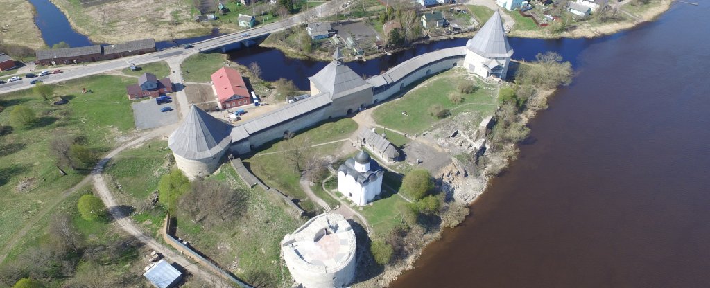 Староладожская крепость., Новая Ладога - Фото с квадрокоптера